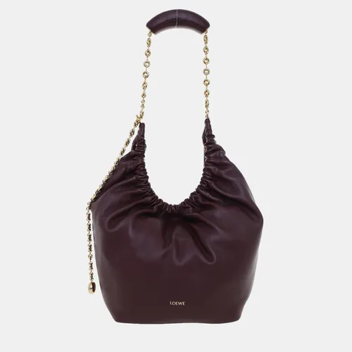 Loewe Squeeze Medium Dark Aubergine Nappa