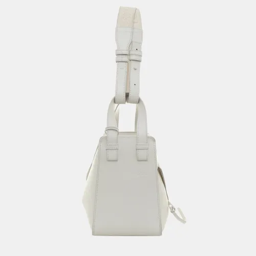 Loewe Hammock Compact White Calfskin