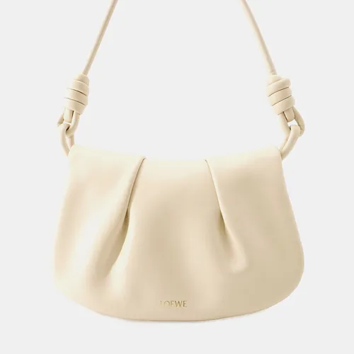 Loewe Paseo Satchel Beige Calfskin Leather