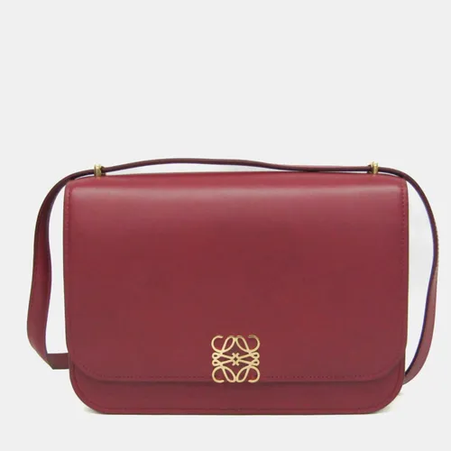 Loewe Goya Red Leather Shoulder Bag
