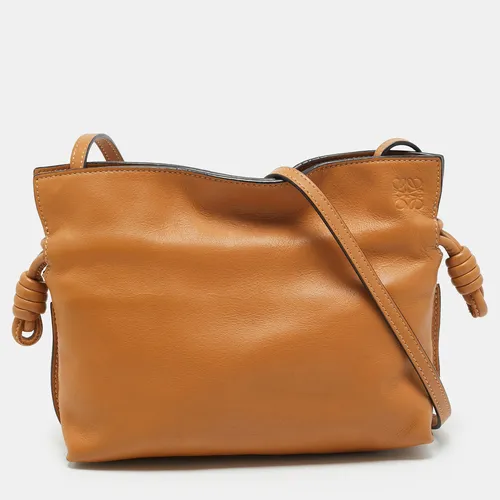 Loewe Flamenco Mini Tan Leather Clutch
