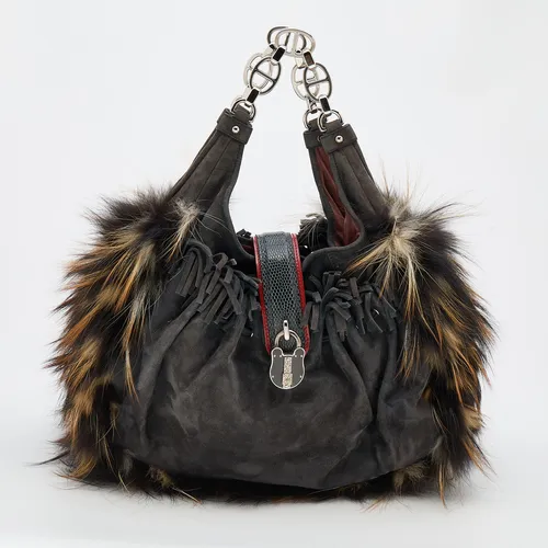 Loewe Multicolor Racoon Fur/Lizard and