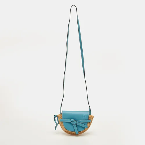 Loewe Gate Mini Blue/Beige Leather and