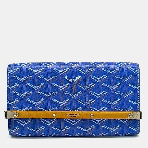 Goyard Monte Carlo Clutch Blue Goyardine