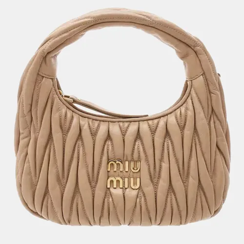 Miu Miu Wander Mini Sabbia Matelasse Nappa