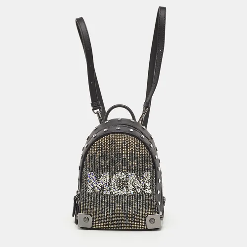MCM Stark Bebe Boo Mini Black Leather