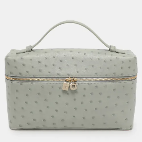 Loro Piana Grey Ostrich Extra Pocket L27