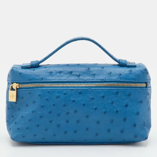 Loro Piana L19 Extra Pocket Blue Ostrich