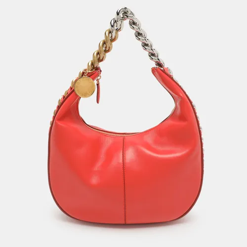 Stella McCartney Frayme Small Orange Faux
