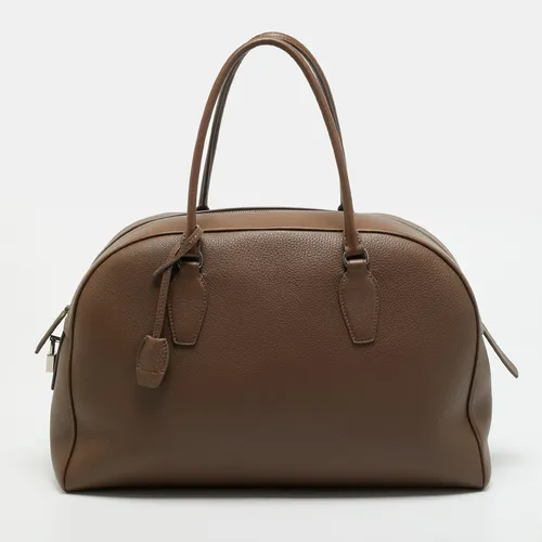 The Row India 15.75 Dark Olive Leather