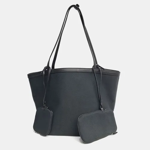 The Row Park Tottenham Black Fabric Leather Tote Bag