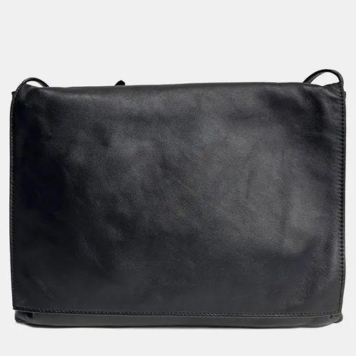 The Row Nan Shoulder Black Leather Shoulder Bag