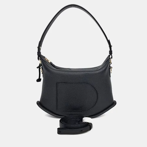 Delvaux Pin Swing Black Leather Shoulder Bag