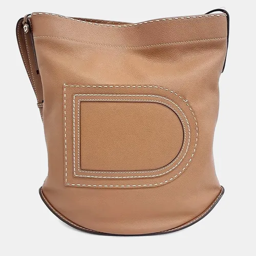 Delvaux Pin PM Brown Leather Crossbody Bag