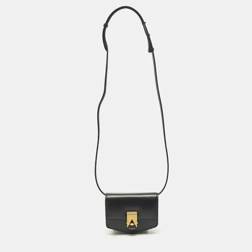 Alaia Le Papa Mini Black Leather Crossbody Bag