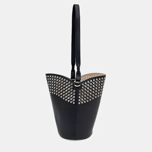 Alaia Black Leather Bucket Bag