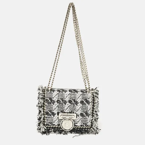 Balmain Silver Leather, Lurex Fabric and Tweed Shoulder Bags