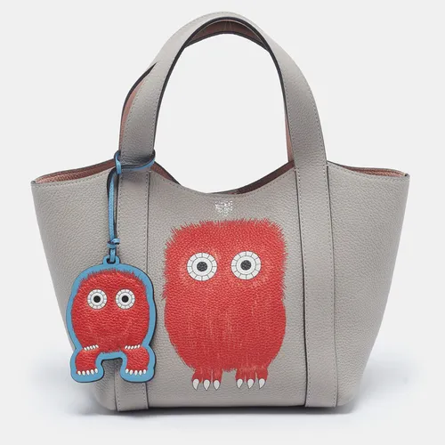Moynat x Kazumasa Nagai Duo BB Grey Leather Tote