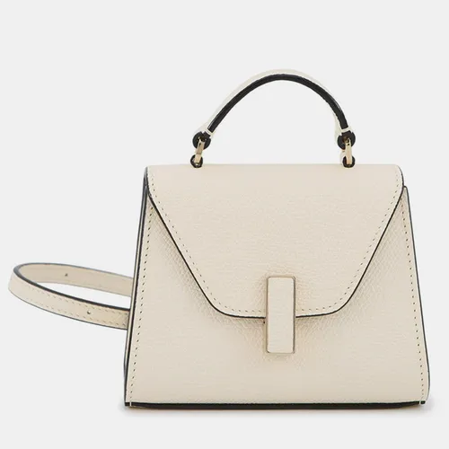 Valextra Iside Belt White Grained Leather Belt Bag
