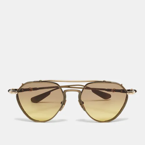 Chrome Hearts Gold Gradient Free Ride Aviator Sunglasses
