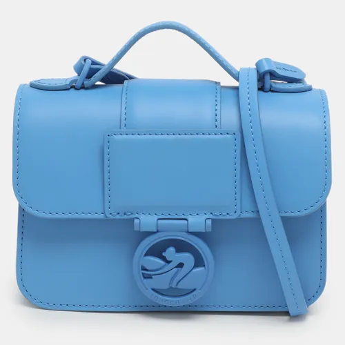Longchamp Box Trot Blue Leather Shoulder Bag