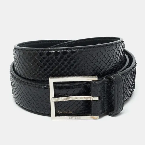 Dior Homme Buckle 95CM Belt Black Snakeskin