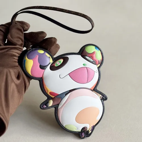 Louis Vuitton X Takashi Murakami Panda Multicolor Monogram Leather Charm