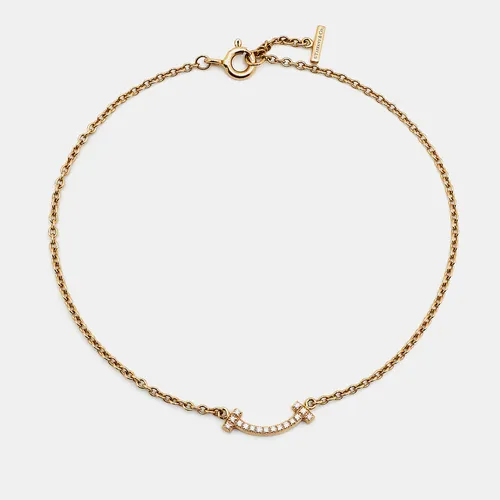 Tiffany & Co. Tiffany T Smile Diamonds 18k Yellow Gold Small Bracelet