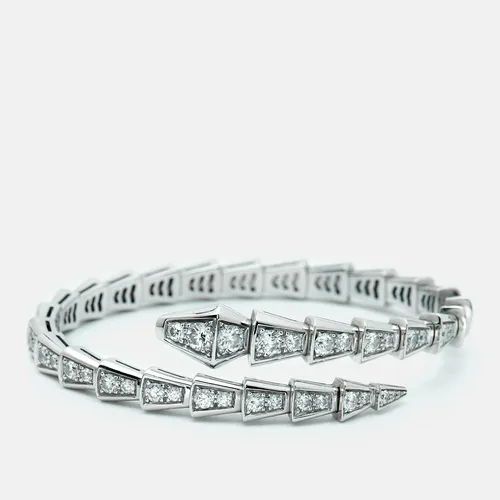 Bvlgari Serpenti Viper Diamonds 18k White Gold Bracelet S