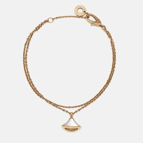 Bvlgari Divas' Dream Mother of Pearl 18k Rose Gold Charm Bracelet SM