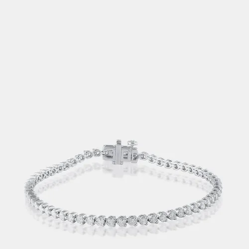 5ct 14k White Gold Lab Grown Diamond Tennis Bracelet