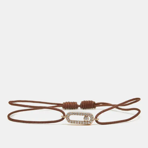 Messika Uno Chocolate Cord Diamond 18k Rose Gold Bracelet