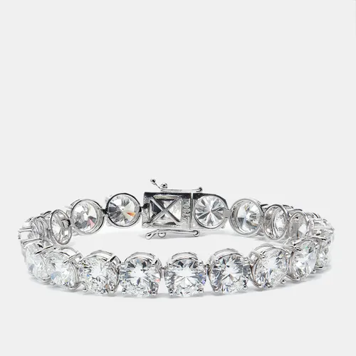 39.66 cts Round Lab Grown Diamonds 18k White Gold Bracelet