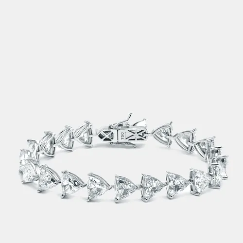 22 cts Trillion Lab Grown Diamonds 18k White Gold Bracelet