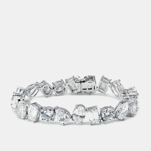 23 cts  Lab Grown Diamonds 18k White Gold Bracelet