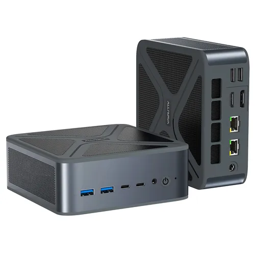 (Compatible with OpenClaw) ALLIWAVA GH8 Gaming Mini PC, AMD Ryzen 9 8945HS 8 Cores Max 5.2GHz, 32GB RAM 1TB SSD, HDMI+DP+USB4+USB-C Quad Display, WiFi 6E Bluetooth 5.2, 2*USB3.0, 2*USB2.0, 2*2.5G RJ45, 1*Audio Jack