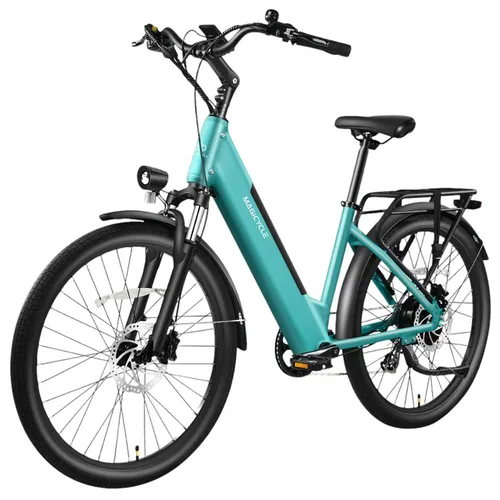 Magicycle CT-1 Electric Bike, 750W Motor, 48V 15Ah Battery, 26*2.1 inch Tires, 28mph Max Speed, 60 Miles Range, Hydraulic Disc Brakes, Torque Sensor, Mechanical Suspension Front Fork, Shimano 7-speed - Blue