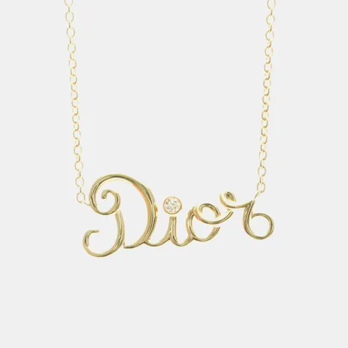 Christian Dior Dioramour Necklace 18K Yellow Gold Diamond Pendant Necklace