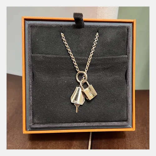 Hermes Kelly Clochette Rose Gold Necklace / Bracelet / Long Chain