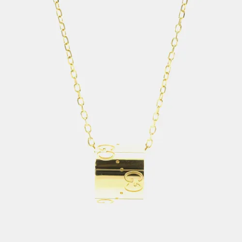 Gucci Icon Necklace Yellow Gold 18K No Stone Fashion Pendant Necklace Gold