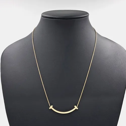 Tiffany & Co. T Smile Medium 18k Yellow Gold Necklace