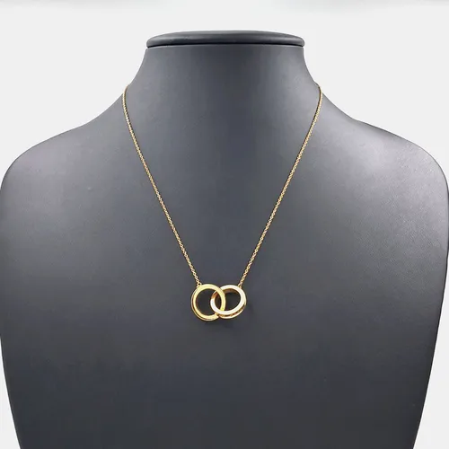 Tiffany & Co. 1837 Interlocking Circles 18k Yellow Gold Necklace