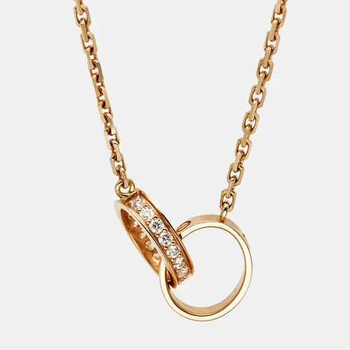 Cartier Love Diamond 18k Rose Gold Necklace