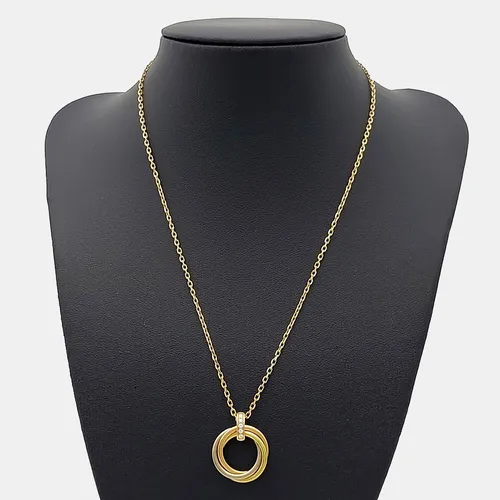 Cartier Trinity Diamond 18k Rose Gold 18k White Gold 18k Yellow Gold Necklace