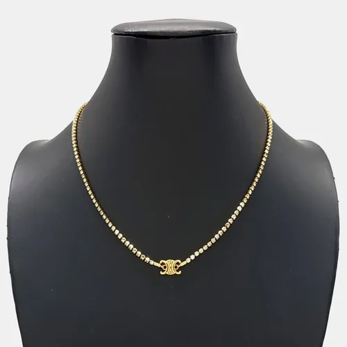 Celine CC Gold Crystal Necklace