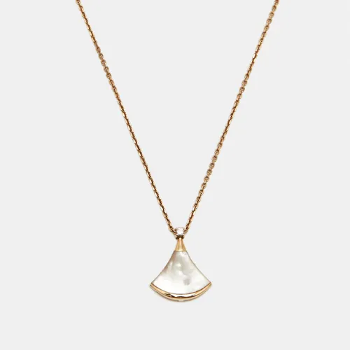 Bvlgari Divas' Dream Diamond Mother of Pearl 18k Rose Gold Necklace