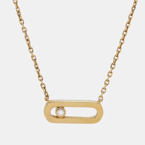 Messika Move Uno Diamond 18k Yellow Gold Necklace