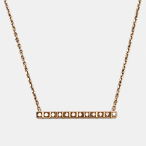Chopard Ice Cube Diamond 18k Rose Gold Necklace