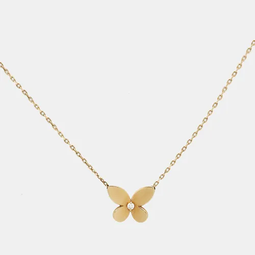 Graff Butterfly Diamond 18k Yellow Gold Necklaces