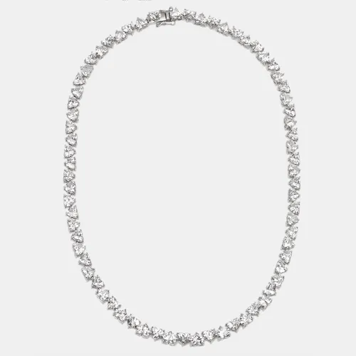 35.5 cts Heart Lab Grown Diamond 18k White Gold Necklace